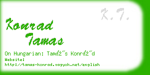 konrad tamas business card